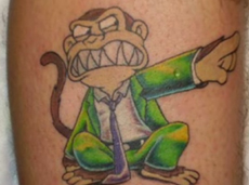 可爱的猴子纹身图案