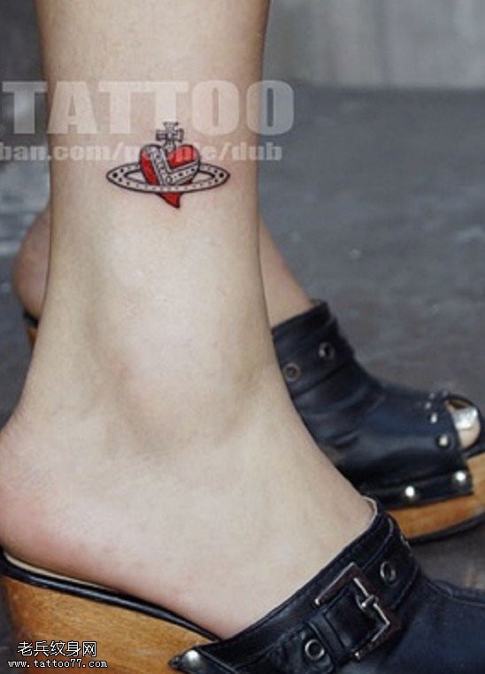 小清新脚部宇宙五角星纹身图案