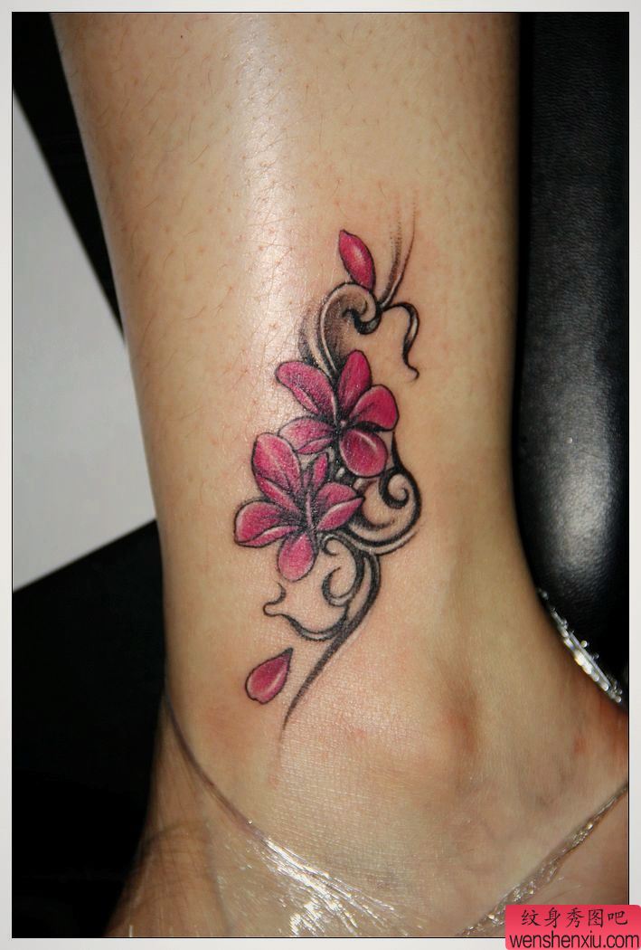 芜湖杰刺青纹身秀图吧作品：脚踝纹身图案