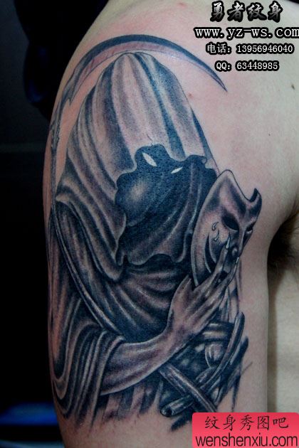 合肥勇者纹身作品:死神纹身图案