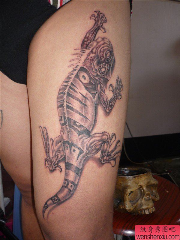 纹身图案:男人纹身图案─蜥蜴纹身图案(精品)