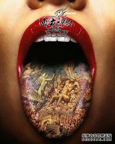 疯狂的老外——舌头上纹身