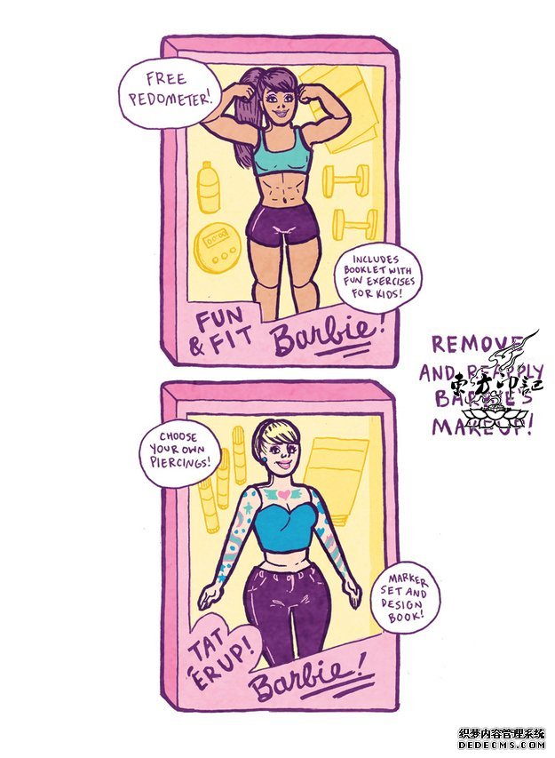 纹身版的芭比娃娃会是神马样子呢？