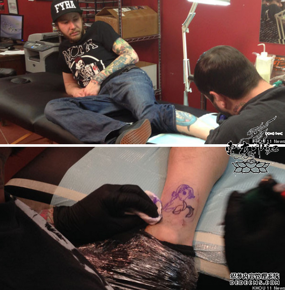 英国民众纹身，鼓励被欺负的小男孩