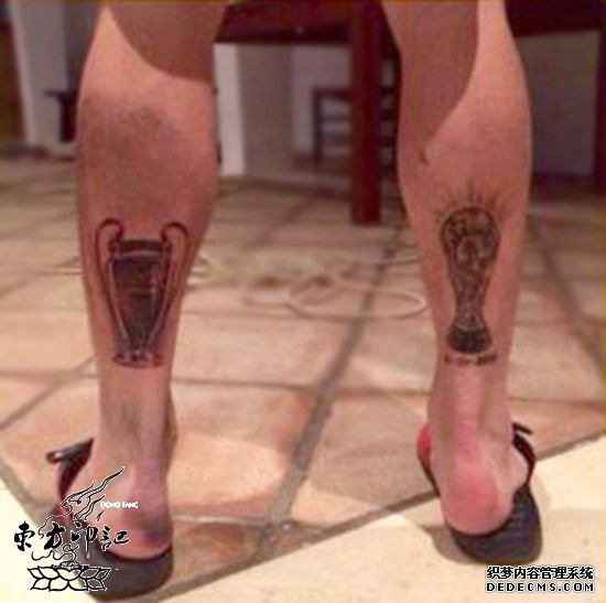 皇马夺冠2014欧冠比赛  拉莫斯纹身庆祝