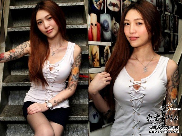 脸书上传超正自拍照  台湾美女纹身师一炮走红