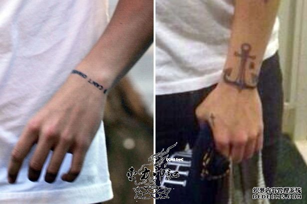 哈里斯泰尔斯纹船锚纹身 遮盖其“我不改变”纹