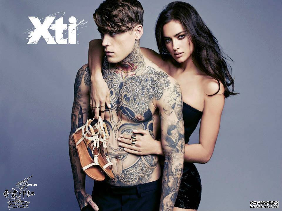 C罗女友伊莲娜拍摄夏装写真 搭档纹身帅哥获赞