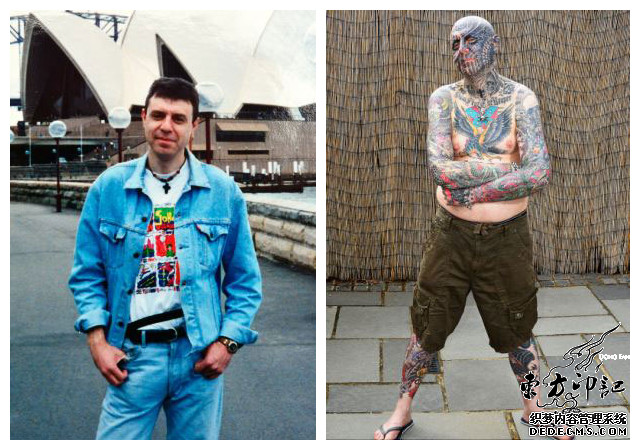 英男子因强迫症痴迷纹身 儿子直言像魔鬼