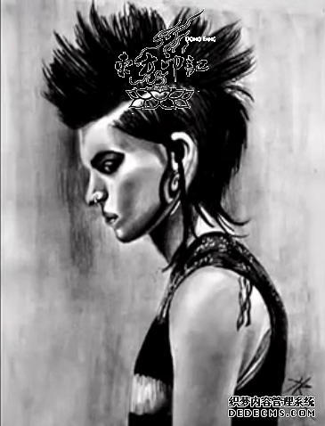 史上最逼真的“龙纹身女孩”素描