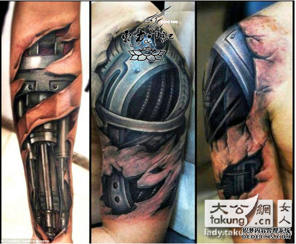 铜墙铁壁的巨臂是用3D纹身炼成的！