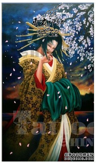 纹身八卦：艺妓纹身，樱花下的画魂