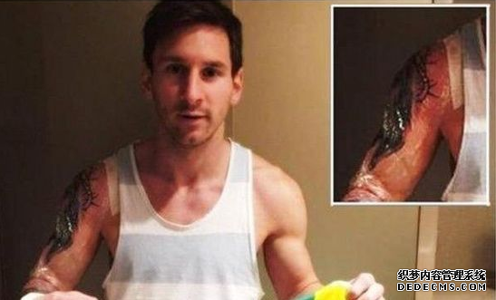 梅西纹身速度加快，右臂新添耶稣纹身