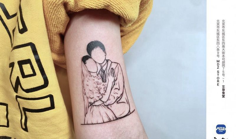 无标题纹身图片_手臂线构纹身图案