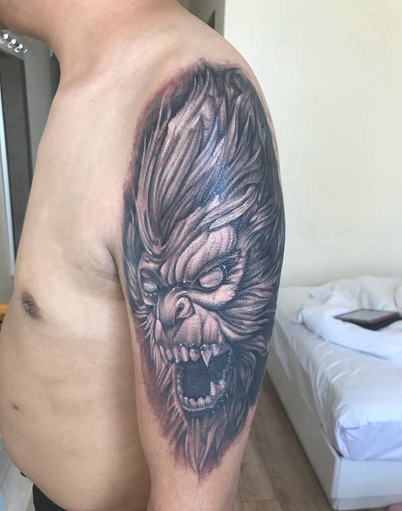 斗战圣佛纹身图片_