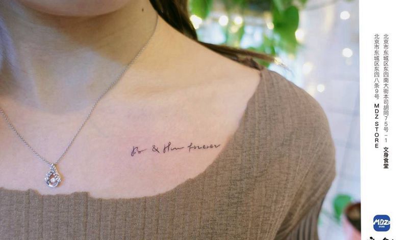 无标题纹身图片_肩部英文纹身图案