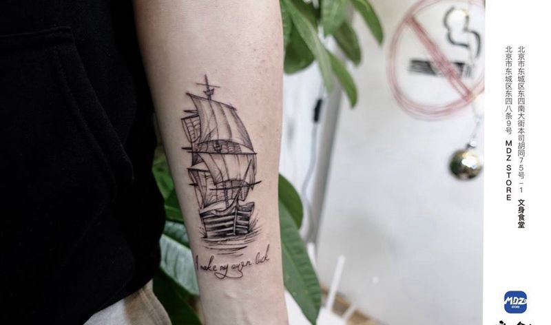 无标题纹身图片_手臂新传统纹身图案