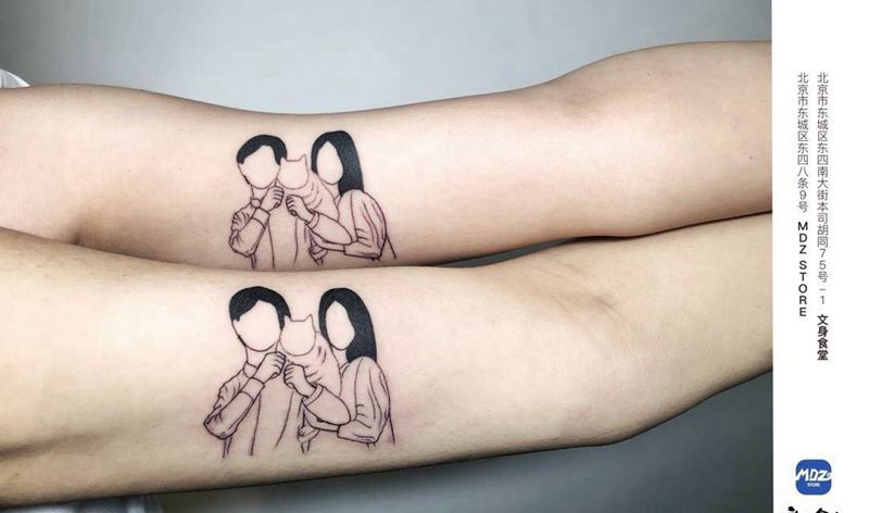 记录纹身图片_手臂线构纹身图案