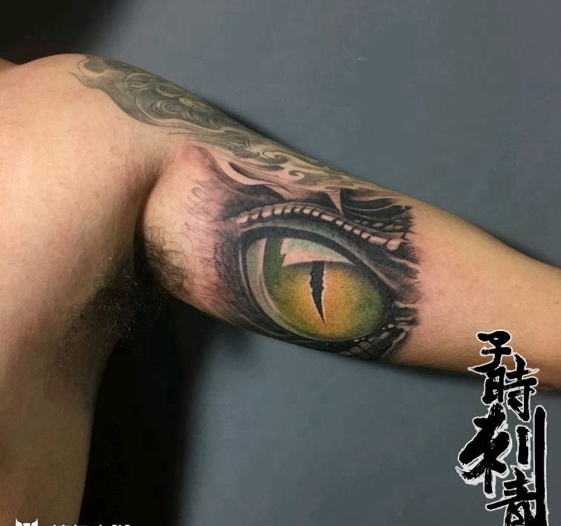 视觉纹身图片_手臂欧美写实纹身图案