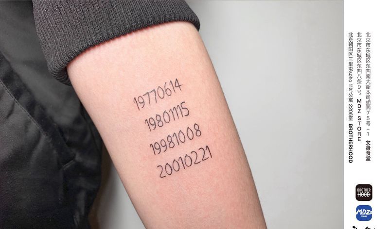 无标题纹身图片_手臂数字纹身图案