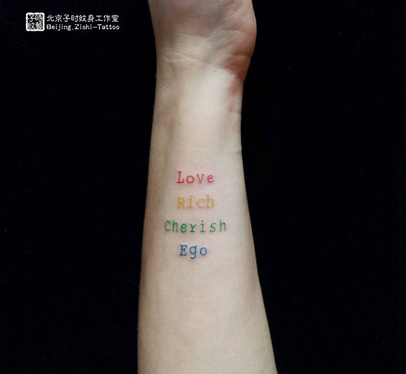 英文字母纹身图片_手臂纹身图案