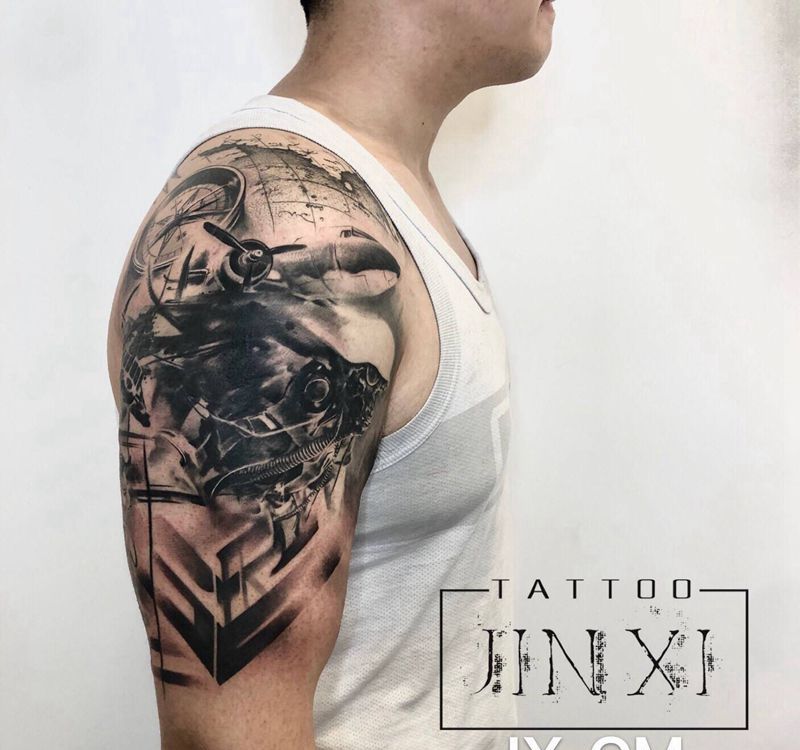 欧美写实纹身图片_手臂欧美写实纹身图案