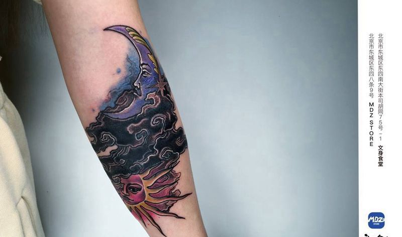 遮盖旧纹身纹身图片_手臂水彩纹身图案