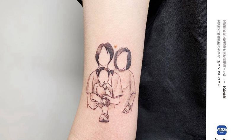 无标题纹身图片_手臂线构纹身图案