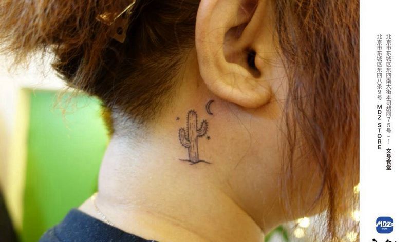 无标题纹身图片_颈部简笔画纹身图案