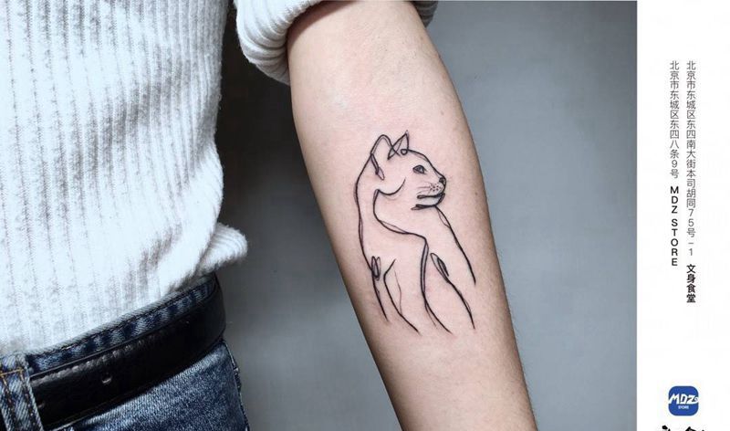 无标题纹身图片_手臂线构纹身图案