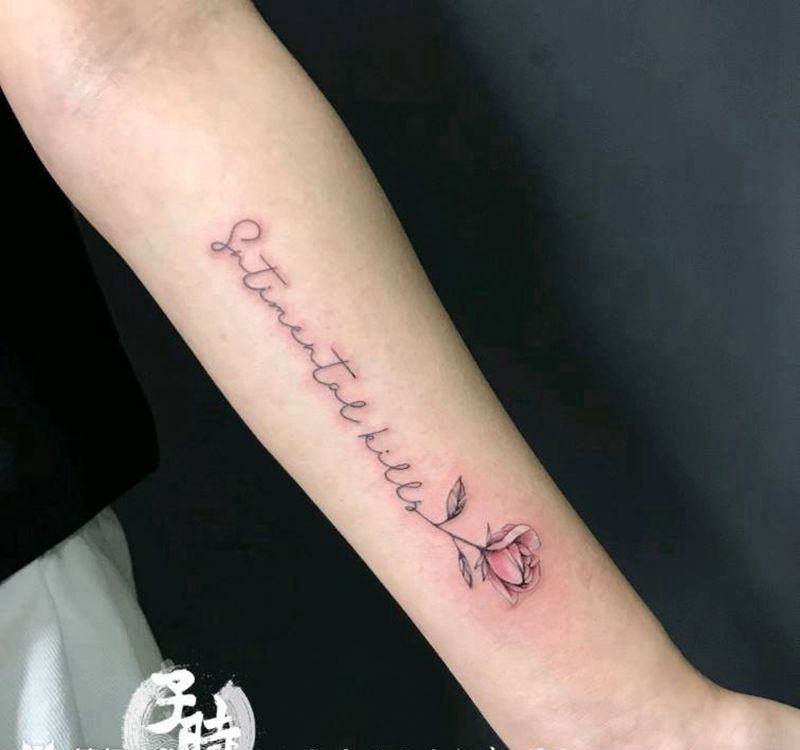 英文纹身图片_手臂清新字符原创成品纹身图案