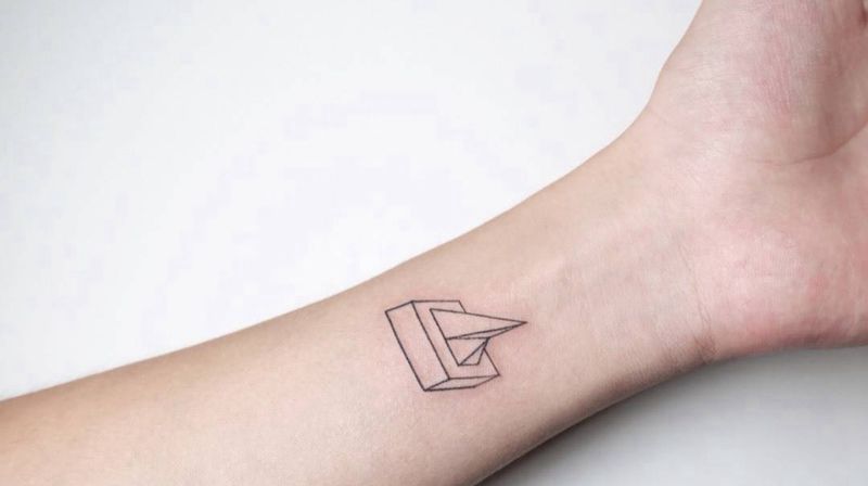 无标题纹身图片_手臂几何清新纹身图案