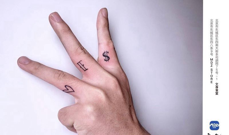 无标题纹身图片_手部简笔画纹身图案