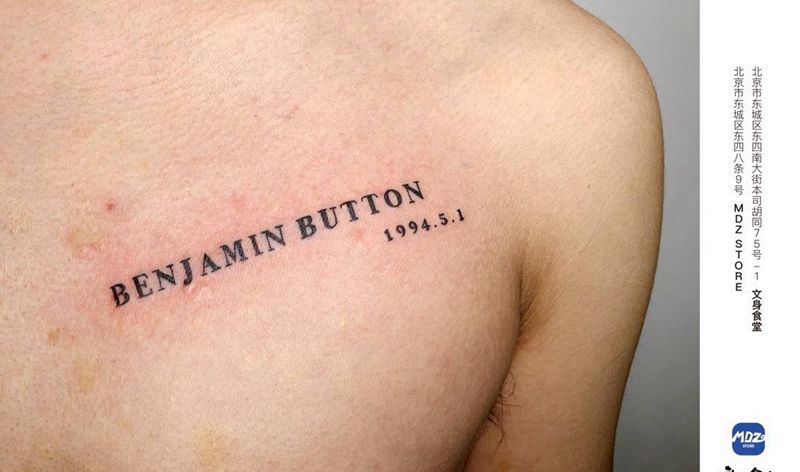 无标题纹身图片_胸部英文纹身图案