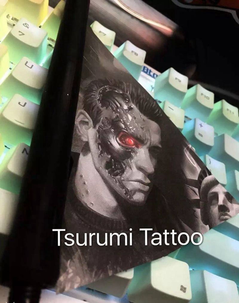 终结者原创纹身图片_