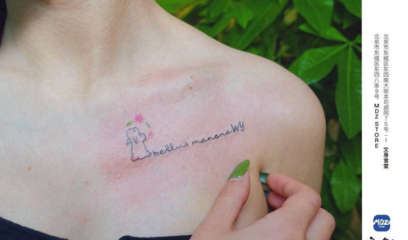 无标题纹身图片_肩部文字纹身图案