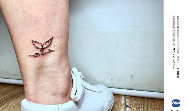 无标题纹身图片_脚部简笔画纹身图案