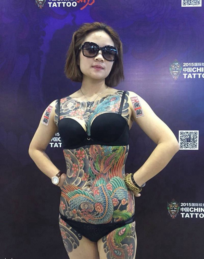 凤凰纹身图案纹身图片_传统动物原创胸部背部腹部纹身图案