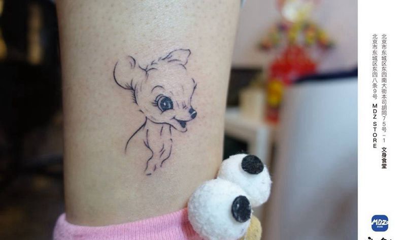 无标题纹身图片_脚部简笔画纹身图案