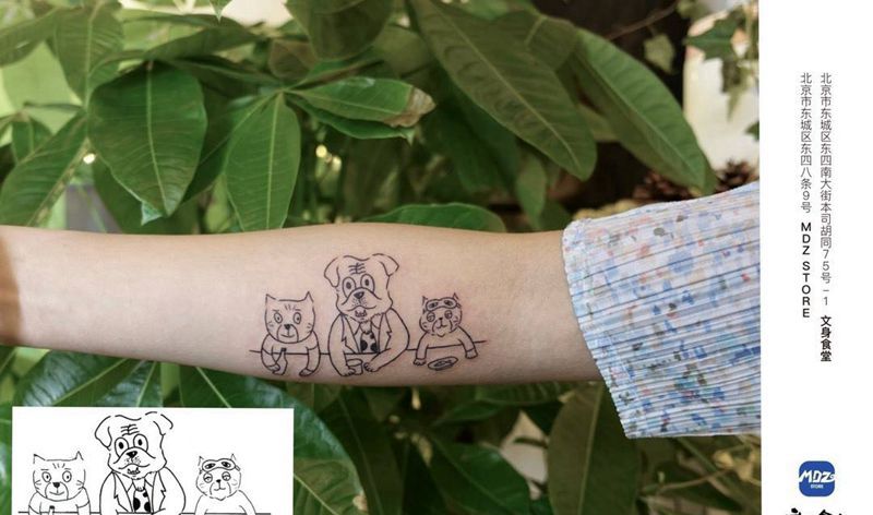 无标题纹身图片_手臂简笔画纹身图案