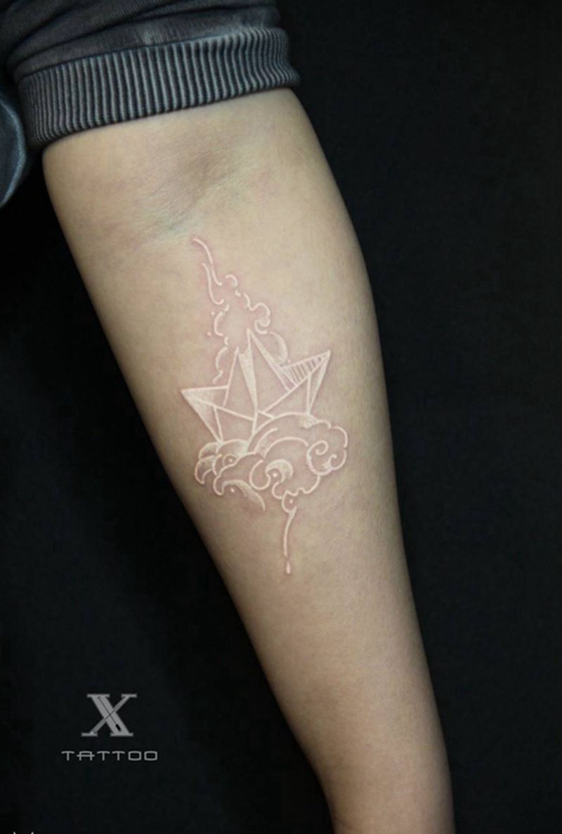 船纹身图片_成品手臂概念原创清新纹身图案