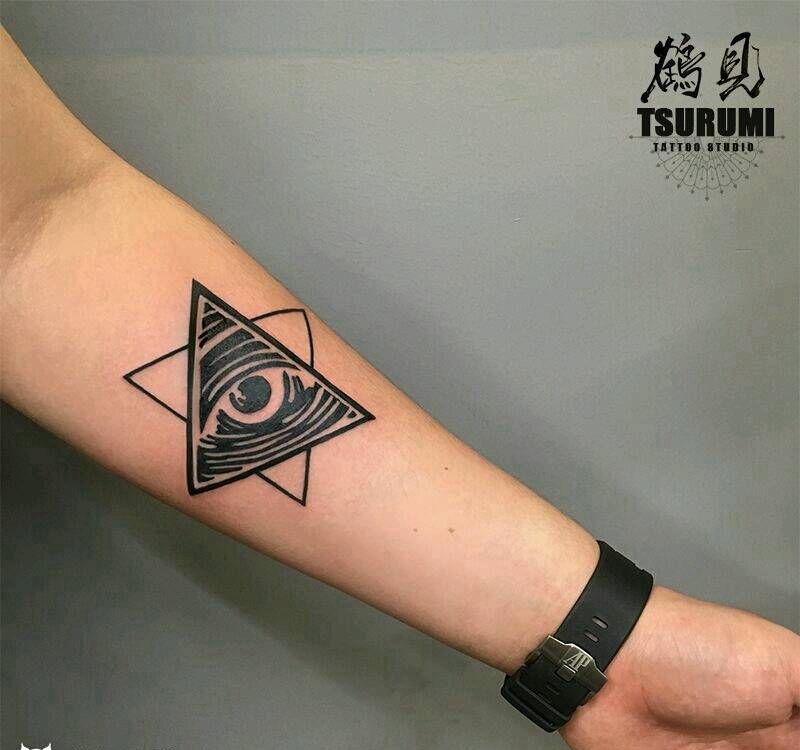 【上帝之眼】纹身图片_手臂欧美传统鬼神图腾成品纹身图案