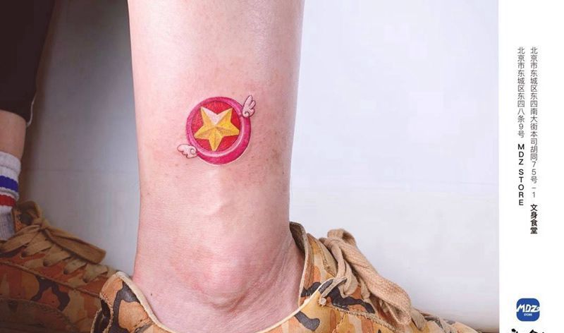 无标题纹身图片_脚部New School纹身图案