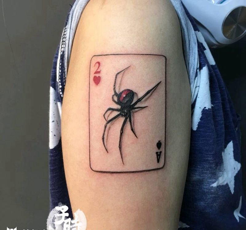 扑克牌纹身图片_手臂欧美原创成品纹身图案