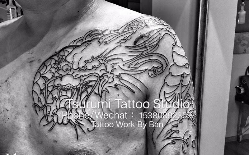 原创半甲龙20%纹身图片_