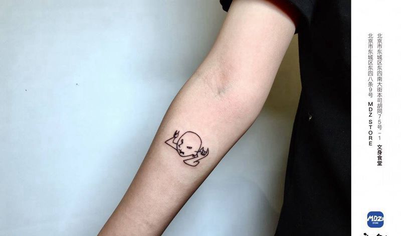 无标题纹身图片_手臂简笔画纹身图案