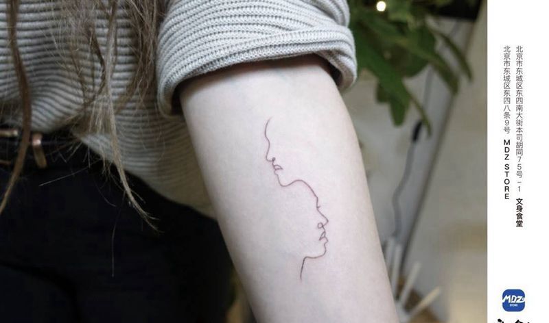 无标题纹身图片_手臂线构纹身图案