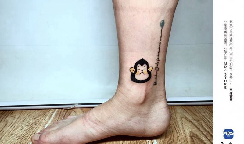 无标题纹身图片_脚部New School纹身图案