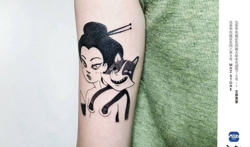 无标题纹身图片_手臂卡通纹身图案