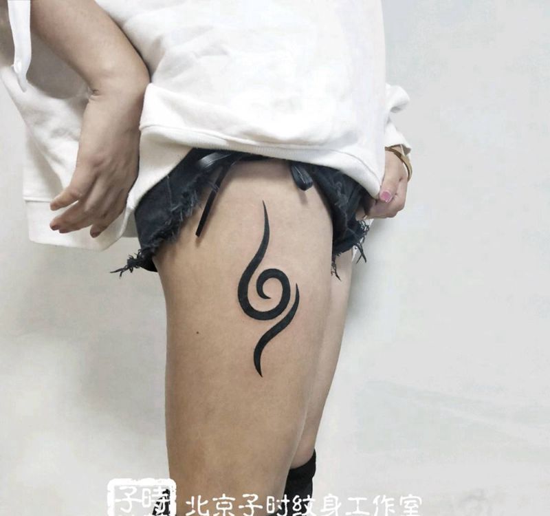 图腾纹身图片_腿部图腾纹身图案